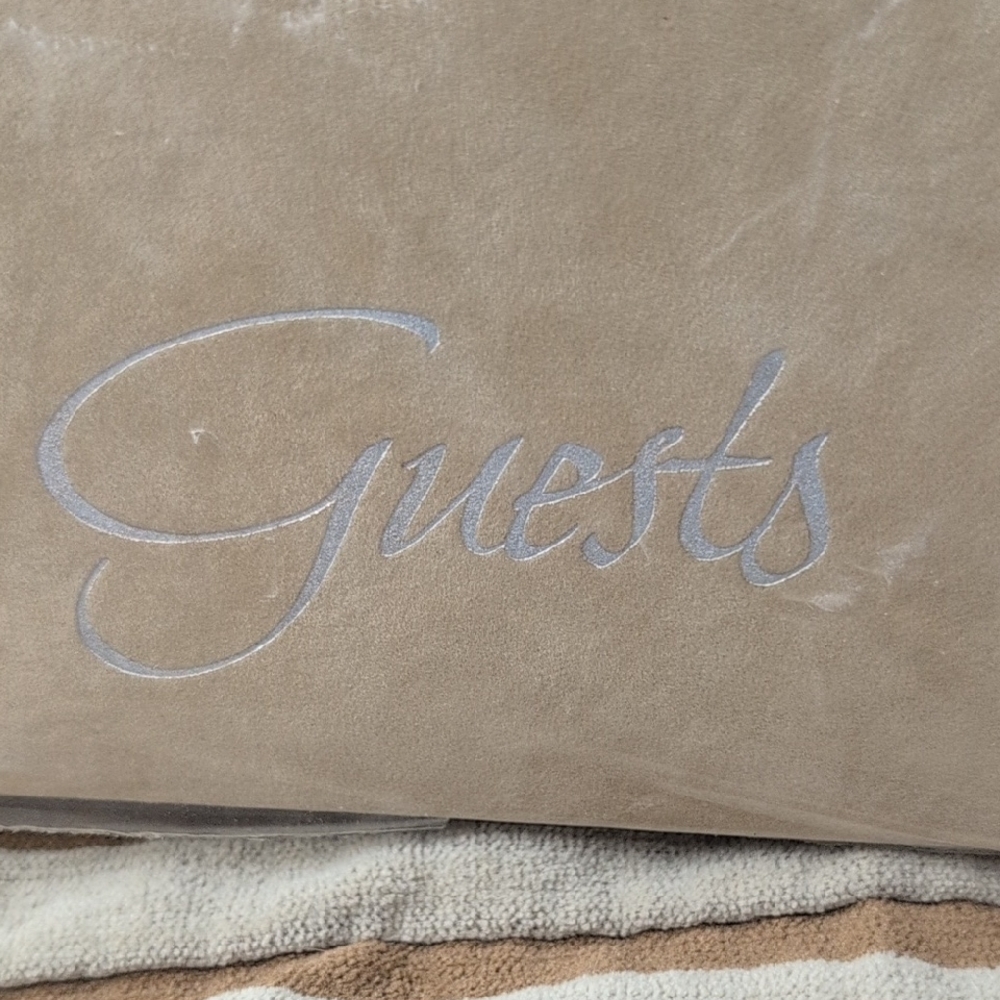 Hallmark Beige Wedding Funeral Party "Guests"  Decorative Signing Book